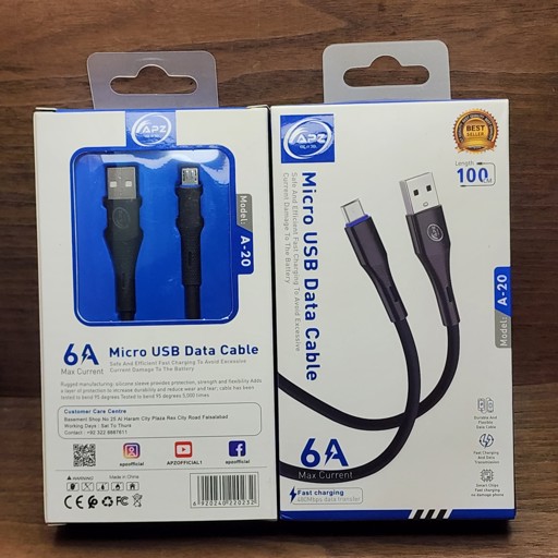 Micro USB APZ Data Cable - Fast Charging Data Cable for Andriod's Image Missing