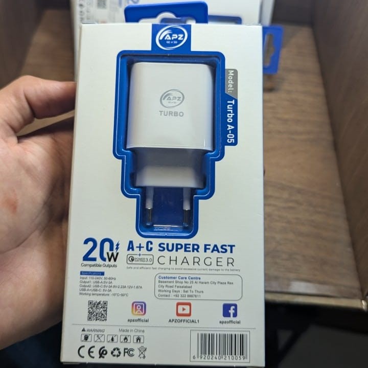 20w APZ Original Charger USB and C type
